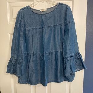 Beach Lunch Lounge chambray top, sz M